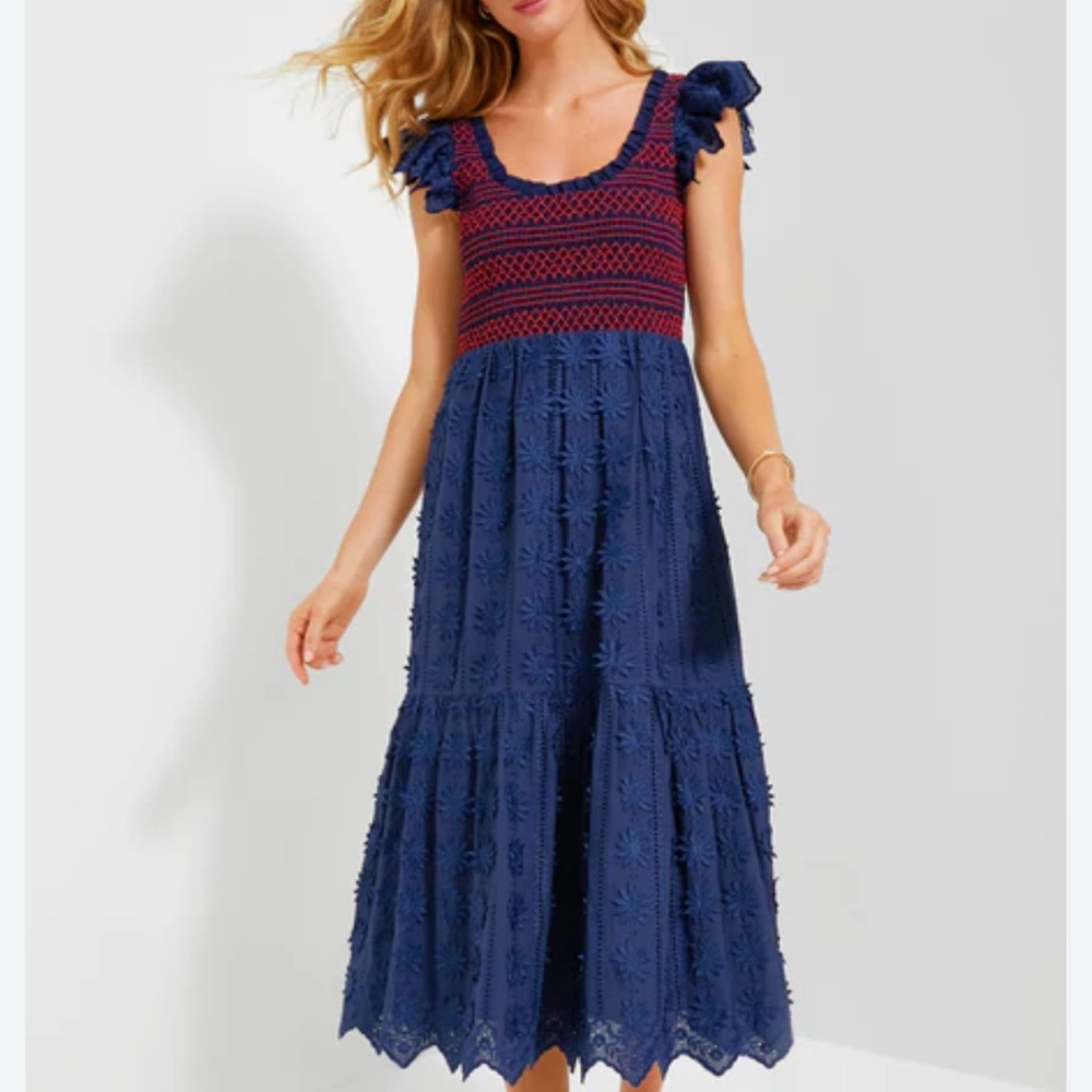 Tuckernuck Navy and Red Sleeveless Dress